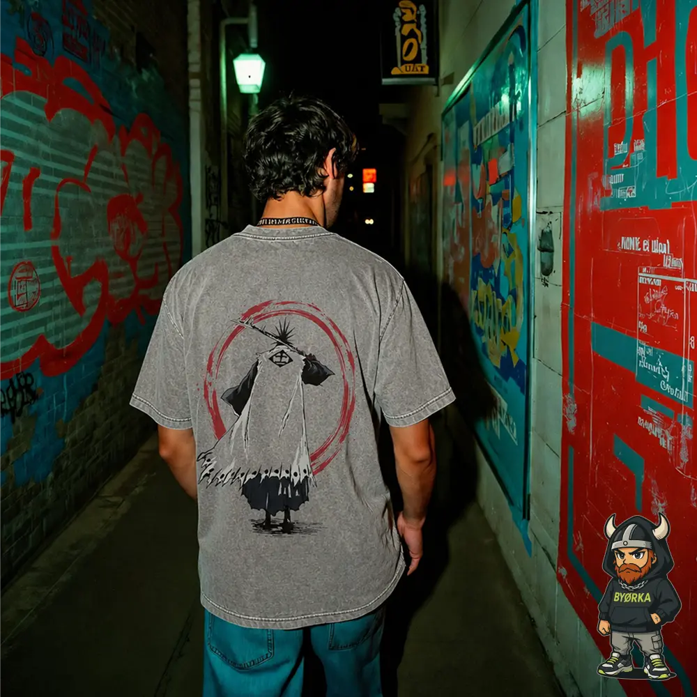 Camiseta Kenpachi Crimson Circle - Acid wash - Image 5
